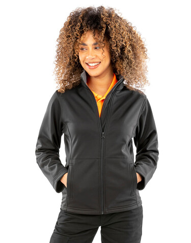 Result Ladies` Core Softshell Jacket, Black, XS (8) bedrucken, Art.-Nr. 804331012