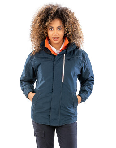 Result Denim Texture Rugged Jacket, Navy, XS bedrucken, Art.-Nr. 898332002