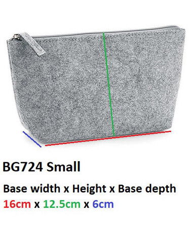 Bag Base Felt Accessory Bag, Black, S bedrucken, Art.-Nr. 915291013