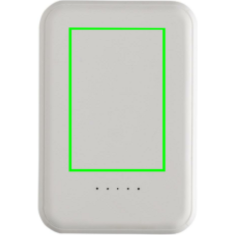 Stellar 5.000mAh 5W magnetische Powerbank aus RCS rec. ABS weiß bedrucken, Art.-Nr. P322.5903