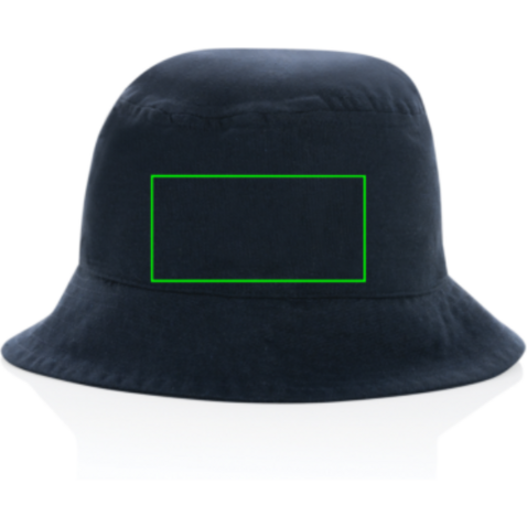 Impact AWARE™ 285g/m² ungefärbter rCanvas-OneSize-Fischerhut navy blau bedrucken, Art.-Nr. P453.085