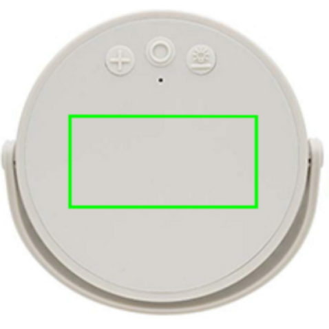 Aurora USB-Tischlampe aus RCS recyceltem ABS grau bedrucken, Art.-Nr. P513.7502