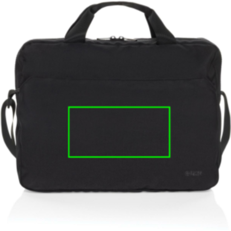 Swiss Peak Aware™ RPET Essential 15.6&quot; Laptop Tasche schwarz bedrucken, Art.-Nr. P732.2301