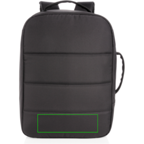 Impact AWARE™ RPET Anti-Diebstahl 15,6&quot; Laptop-Rucksack schwarz bedrucken, Art.-Nr. P762.001