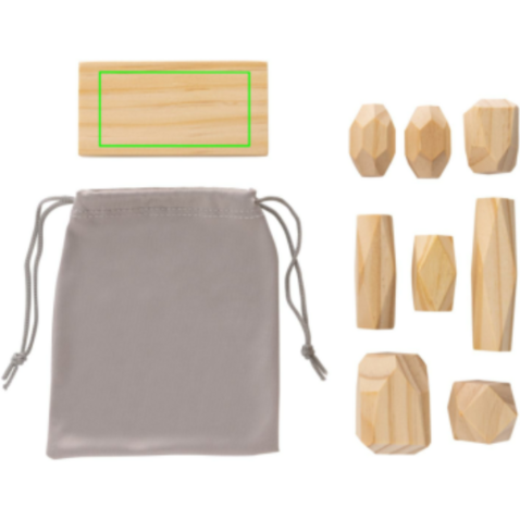 Ukiyo Crios hölzerne Balanciersteine im Etui braun bedrucken, Art.-Nr. P940.299