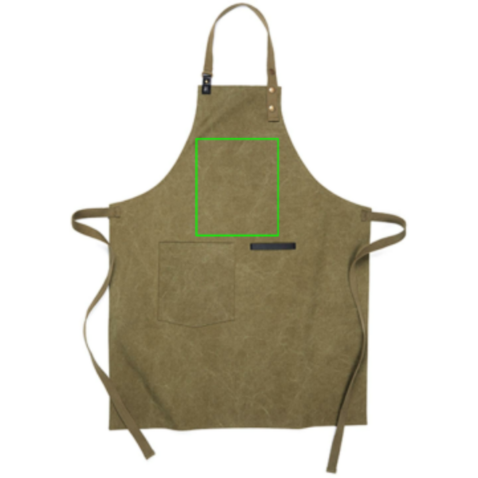 VINGA Tome Schürze aus GRS recyceltem Canvas navy blau bedrucken, Art.-Nr. 2158