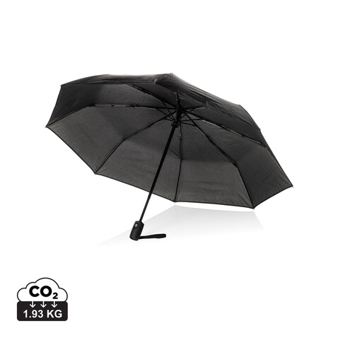 Swiss Peak Vito Aware™ RPET 21&quot; Schirm mit auto open/close schwarz bedrucken, Art.-Nr. P850.7301