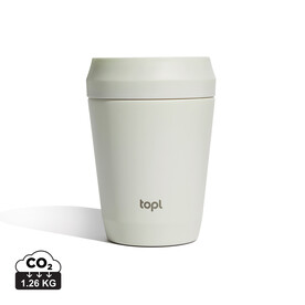 Topl-Trinkbecher aus rec. Stahl mit 360-Grad-Deckel 236ml weiß bedrucken, Art.-Nr. RBTGS8SA Topl-Trinkbecher aus rec. Stahl mit 360-Grad-Deckel 236ml weiß bedrucken, Art.-Nr. RBTGS8SA