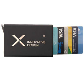 SCX.design O35 Magnetischer RFID-Kartenhalter, schwarz bedrucken, Art.-Nr. 1PX20190