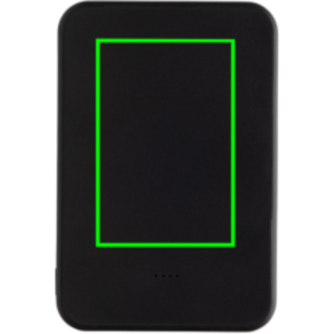 Boostcore 5.000mAh Powerbank aus RCS rec. Kunststoff schwarz bedrucken, Art.-Nr. P322.5501