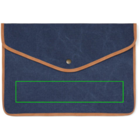 VINGA Bosler 16&quot; Laptop-Tasche aus GRS recyceltem Canvas navy blau bedrucken, Art.-Nr. V7880425