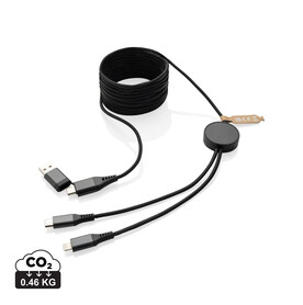 Terra 3 Meter 4-in-1-Kabel aus RCS recyceltem PET grau bedrucken, Art.-Nr. P302.6402