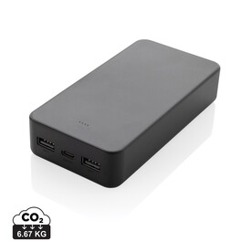 Boostcore 20.000mAh Powerbank aus RCS rec. Kunststoff schwarz bedrucken, Art.-Nr. P322.5701 Boostcore 20.000mAh Powerbank aus RCS rec. Kunststoff schwarz bedrucken, Art.-Nr. P322.5701