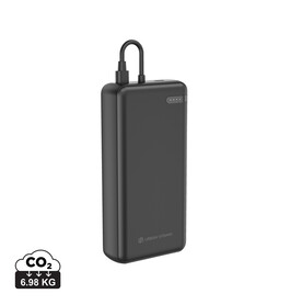 Urban Vitamin Menlo Park RCS rPlastik 20000 20W PD Powerbank schwarz bedrucken, Art.-Nr. P322.8801