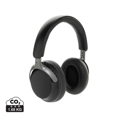 Soundpro ANC Kopfhörer aus RCS rec. Kunststoff schwarz bedrucken, Art.-Nr. P331.1101