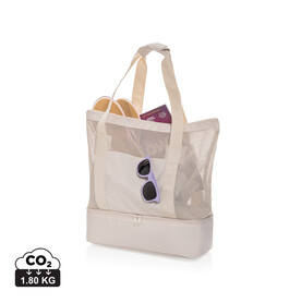 Iqlo Aware™ RPET 2-in-1 Kühltasche beige bedrucken, Art.-Nr. P422.4919