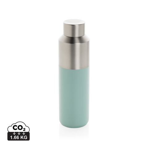 Fluid Flasche aus RCS-zertifiziert recyceltem Stahl, 600ml grün bedrucken, Art.-Nr. P437.0717
