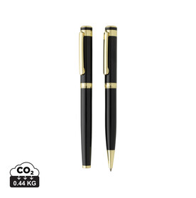 Swiss Peak Luca Deluxe-Stiftsset aus RCS recyceltem Messing schwarz bedrucken, Art.-Nr. P611.3001