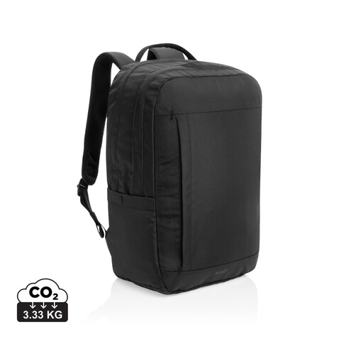 Swiss Peak Aware™ Edin 100% RPET 15,6&quot; Laptop Rucksack schwarz bedrucken, Art.-Nr. P763.4801