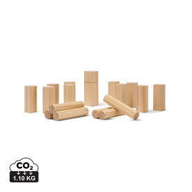VINGA Kubb Mini Spiel braun bedrucken, Art.-Nr. V4532309 VINGA Kubb Mini Spiel braun bedrucken, Art.-Nr. V4532309