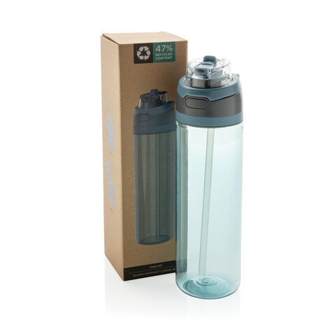 Omni Sip Wasserflasche 800ml aus RCS RPET blau bedrucken, Art.-Nr. P437.0905