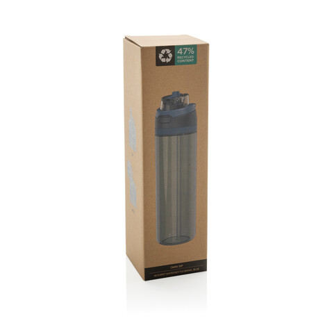 Omni Sip Wasserflasche 800ml aus RCS RPET blau bedrucken, Art.-Nr. P437.0905