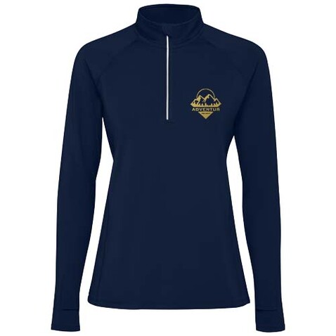 Estambul Half-Zip Sweatshirt für Damen, Navy Blue bedrucken, Art.-Nr. R10331R1