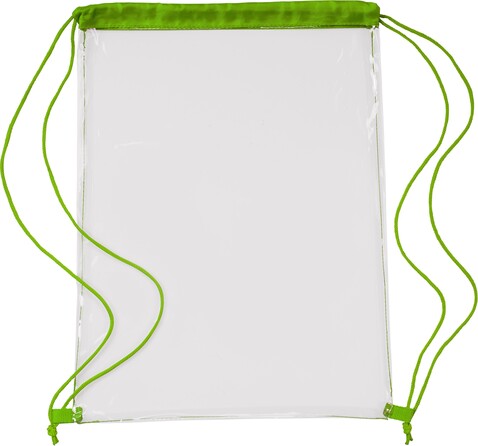 Schuh-/Rucksack (Turnbeutel) aus PVC Kiki – Limettengrün bedrucken, Art.-Nr. 019999999_0927