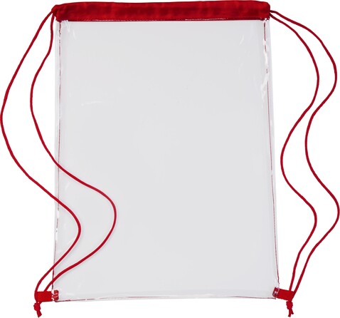Schuh-/Rucksack (Turnbeutel) aus PVC Kiki – Rot bedrucken, Art.-Nr. 008999999_0927