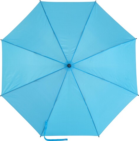Automatik Stockschirm aus Pongee-Polyester Suzette – Hellblau bedrucken, Art.-Nr. 018999999_0945
