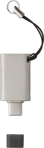 USB-Stick aus verzinkter Oberfläche Ringelblume – Silber bedrucken, Art.-Nr. 032999999_1001754
