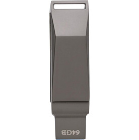 USB-Stick aus verzinkter Oberfläche Dorian – stahlgrau bedrucken, Art.-Nr. 411999999_1001763