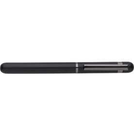 Aluminium-Rollerball-Stift Bridger – Schwarz bedrucken, Art.-Nr. 001999128_1014845
