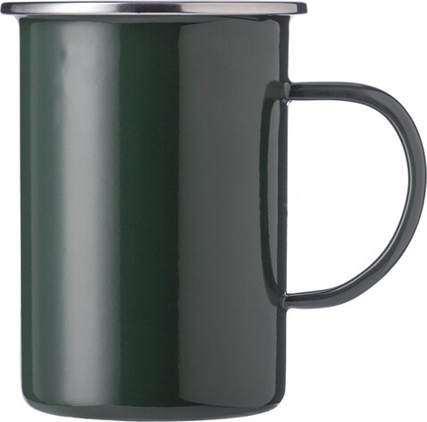 Emaille-Becher (450 ml) Ayden – Grün bedrucken, Art.-Nr. 004999999_1014857