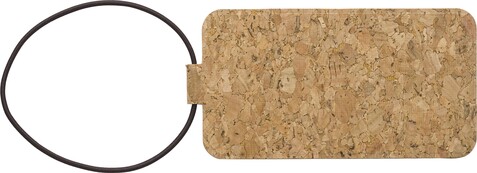 Kork-Gepäckanhänger Makai – Braun bedrucken, Art.-Nr. 011999999_1014861