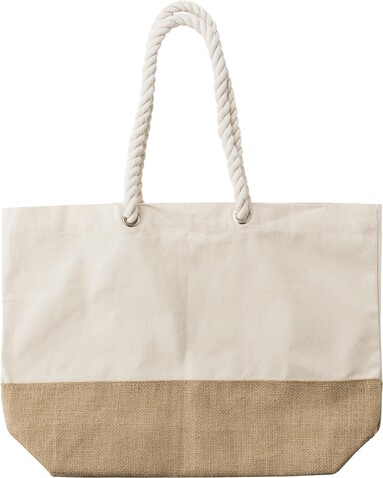 Einkaufstasche Diego | Baumwolle 280 g/m² | Juteboden – Khaki bedrucken, Art.-Nr. 013999999_1014869