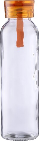 Trinkflasche | Glas | Farbiger Deckel | 500 ml – Orange bedrucken, Art.-Nr. 007999999_1014889