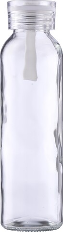 Trinkflasche | Glas | Farbiger Deckel | 500 ml – Weiß bedrucken, Art.-Nr. 002999999_1014889