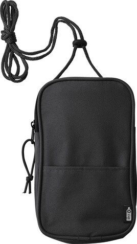Crossbody-Tasche Gracelyn | Recycelt – Schwarz bedrucken, Art.-Nr. 001999999_1014892