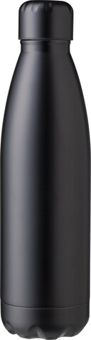 Doppelwandige Edelstahlflasche (500 ml) Amara – Schwarz bedrucken, Art.-Nr. 001999999_1015134