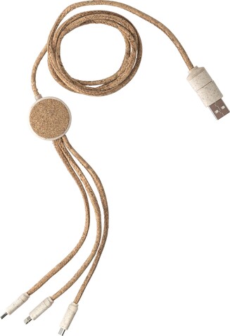 Ladekabel Kork Gemma – Braun bedrucken, Art.-Nr. 011999999_1015138