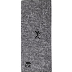 rPET kabellose Schnell-Ladematte Selene – Grau bedrucken, Art.-Nr. 003999999_1015147