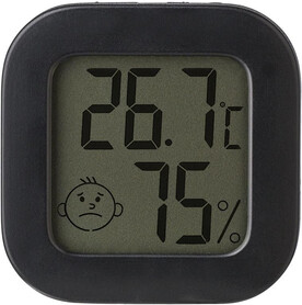 Hygrometer Kinsley | Kunststoff | 4 cm – Schwarz bedrucken, Art.-Nr. 001999999_1015148