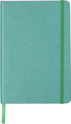 Notizbuch aus recyceltem Karton (A5) Evangeline – Grün bedrucken, Art.-Nr. 004999999_1015150