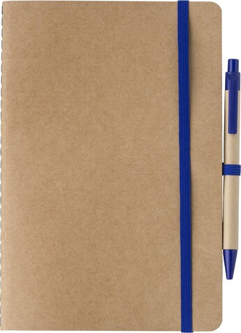 Notizbuch aus recyceltem Karton (A5) Theodore – Kobaltblau bedrucken, Art.-Nr. 023999999_1015152