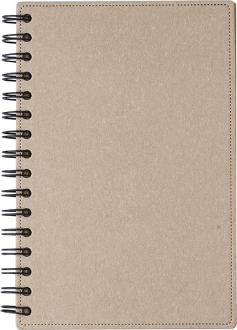 Hardcover-Notizbuch aus recyceltem Karton Caleb – Braun bedrucken, Art.-Nr. 011999999_1015153