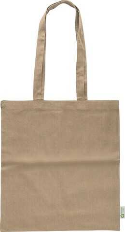 Einkaufstasche Cassiopeia | Recycelte Baumwolle | 120 g/m² – Khaki bedrucken, Art.-Nr. 013999999_1039368