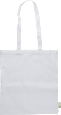 Einkaufstasche aus recycelter Baumwolle (120 g/m²) Cassiopeia – Weiß bedrucken, Art.-Nr. 002999999_1039368