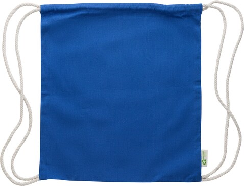 Beutel Joy | Recycelte Baumwolle | 120 g/m² – Blau bedrucken, Art.-Nr. 005999999_1039470