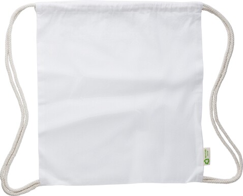 Beutel Joy | Recycelte Baumwolle | 120 g/m² – Weiß bedrucken, Art.-Nr. 002999999_1039470